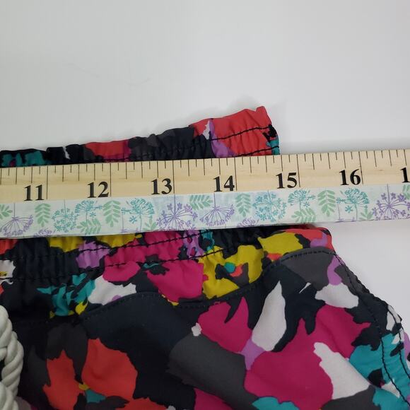 Roxy Womens Mini Swim Shorts Medium Black Multicolor Floral Print Drawstring - Picture 6 of 11